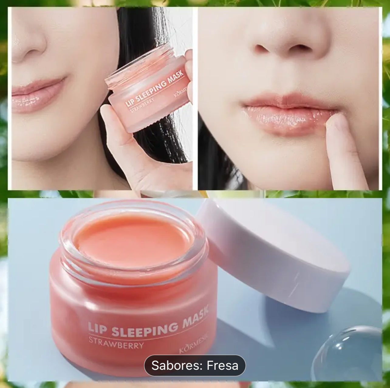 MASCARILLA PARA LABIOS sabor fresa